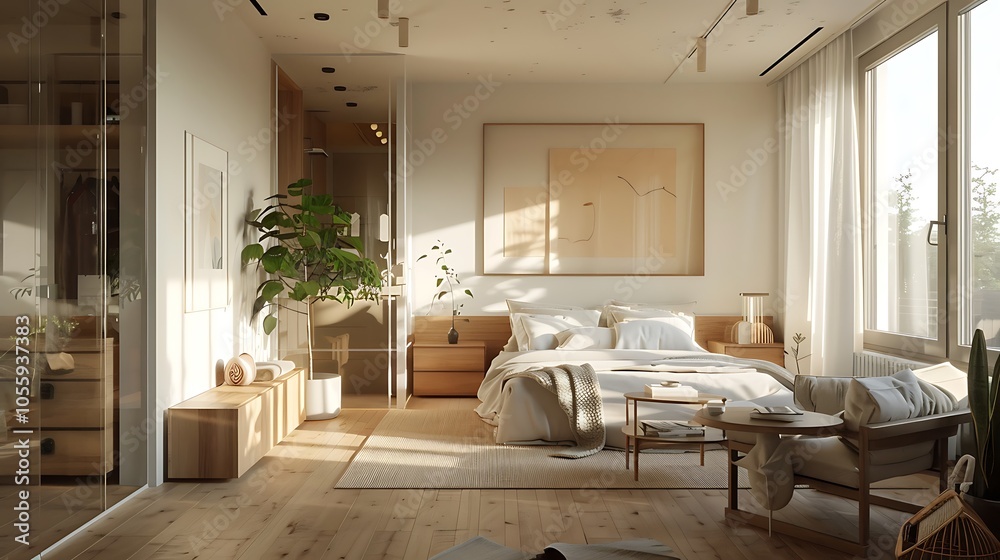 Modern Living Room Design Created by AI - Sleek Minimalist Interior with Cozy Seating, Natural Lighting, and Contemporary Decor Elements Modern Living Room Design Created by AI - Sleek Minimalist Interior with Cozy Seating, Natural Lighting, and Contemporary Decor Elements