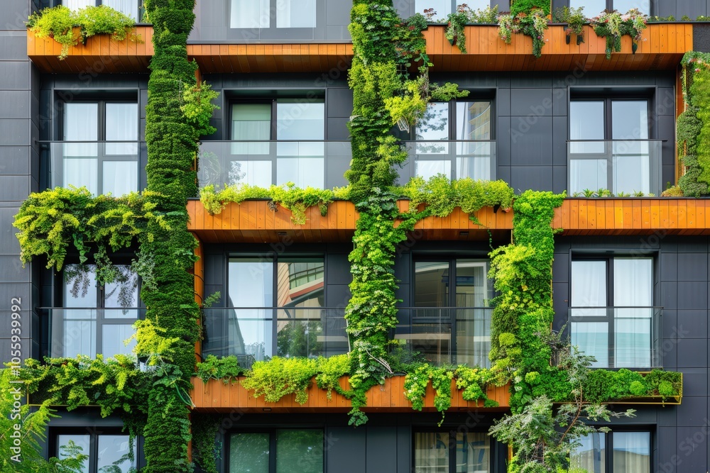 Eco-Friendly Urban Building with Green Wall and Smart Windows for Sustainable Living Eco-Friendly Urban Building with Green Wall and Smart Windows for Sustainable Living
