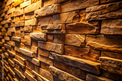 Stunning Brown Stone Wall in Low Light Photography for Captivating Ambiance and Natural Beauty