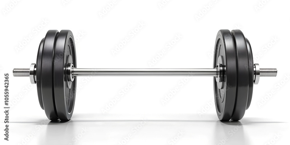
sports barbell, isolated on white background