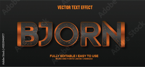Fotografie Bjorn Fully Editable 3D Vector Text Effect