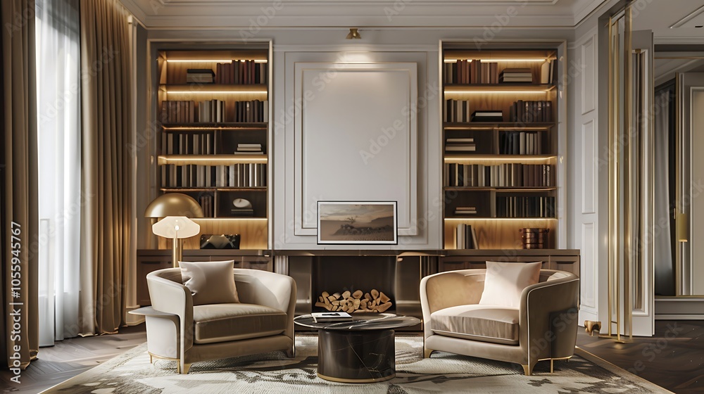 Modern Living Room Design Created by AI - Sleek Minimalist Interior with Cozy Seating, Natural Lighting, and Contemporary Decor Elements Modern Living Room Design Created by AI - Sleek Minimalist Interior with Cozy Seating, Natural Lighting, and Contemporary Decor Elements