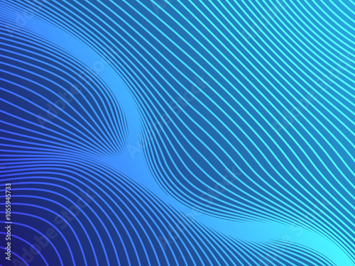 Blue colored abstract wavy background design. Blue wavy wallpaper design