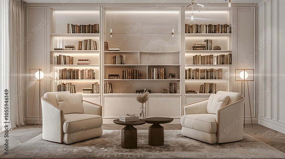 Modern Living Room Design Created by AI - Sleek Minimalist Interior with Cozy Seating, Natural Lighting, and Contemporary Decor Elements Modern Living Room Design Created by AI - Sleek Minimalist Interior with Cozy Seating, Natural Lighting, and Contemporary Decor Elements