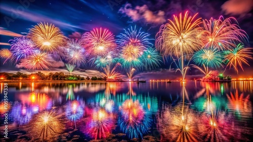 Stunning Surreal Firework Display on New Year's Eve in 4K Resolution