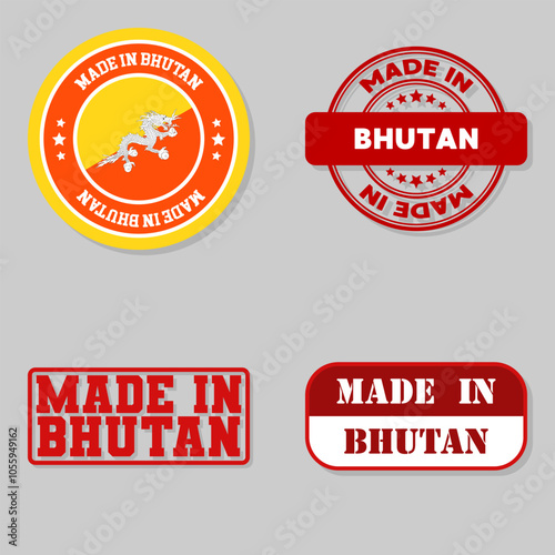 Set of stamps made in Bhutan