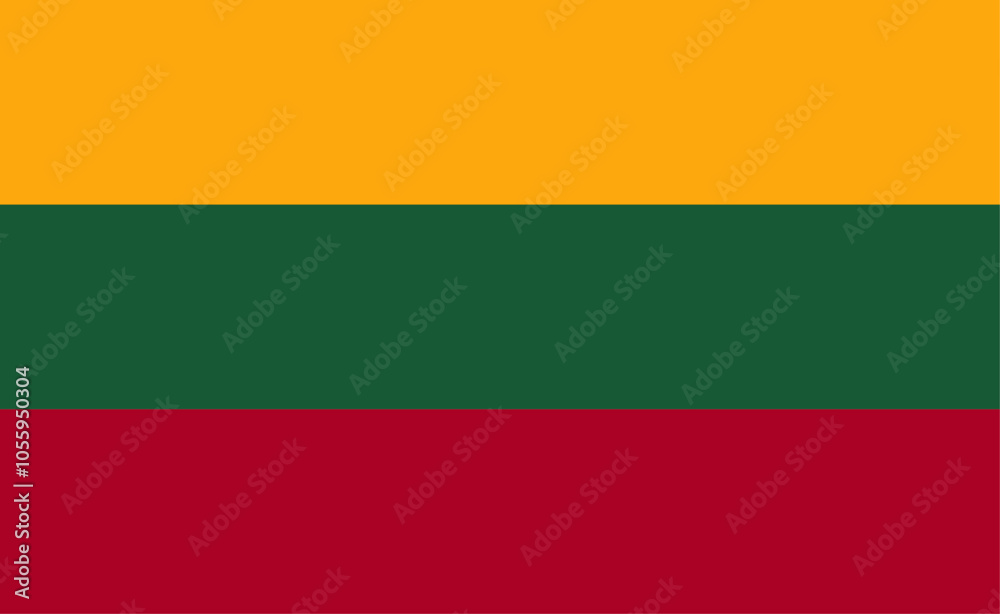 Lithuanian flag, vector illustration. The national flag of Lithuania. Lithuanian flag, vector illustration. The national flag of Lithuania.