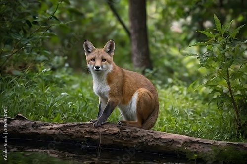 red fox in the wild