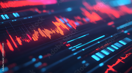 Visual representation of economic policy documents featuring graphs and charts for data analysis and decision making