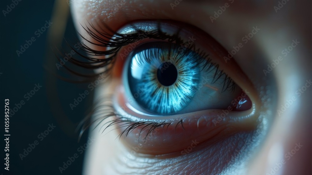 A close-up photo of the girl's eyes. Caucasian child, macro photography of a girl's eyes, natural beauty,