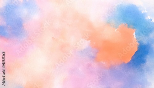 Soft pastel color abstract background with watercolor effect, ideal for designs and creative projects.