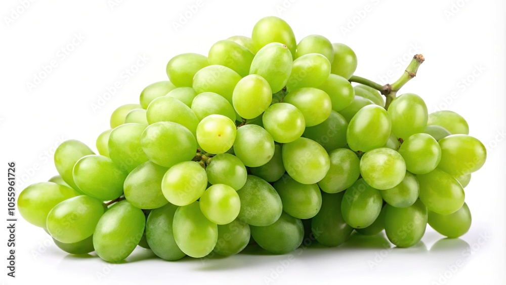 ripe green grape bunch isolated on white ripe green grape bunch isolated on white