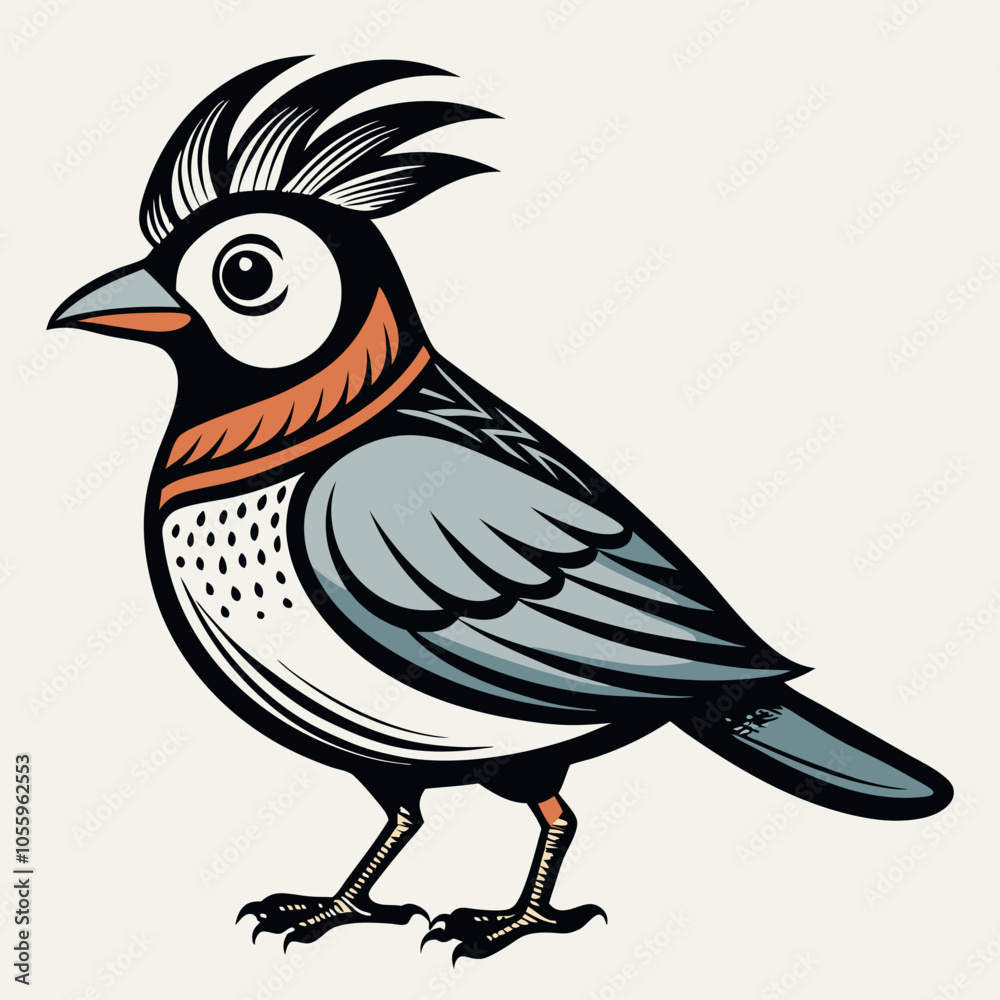 Naklejka premium detailed vector illustration of a small bird