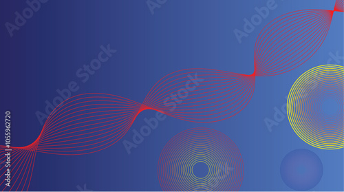 Abstract colorful wave lines background. Futuristic technology concept. Modern flowing wave lines. Dynamic wave pattern. Vector illustration.