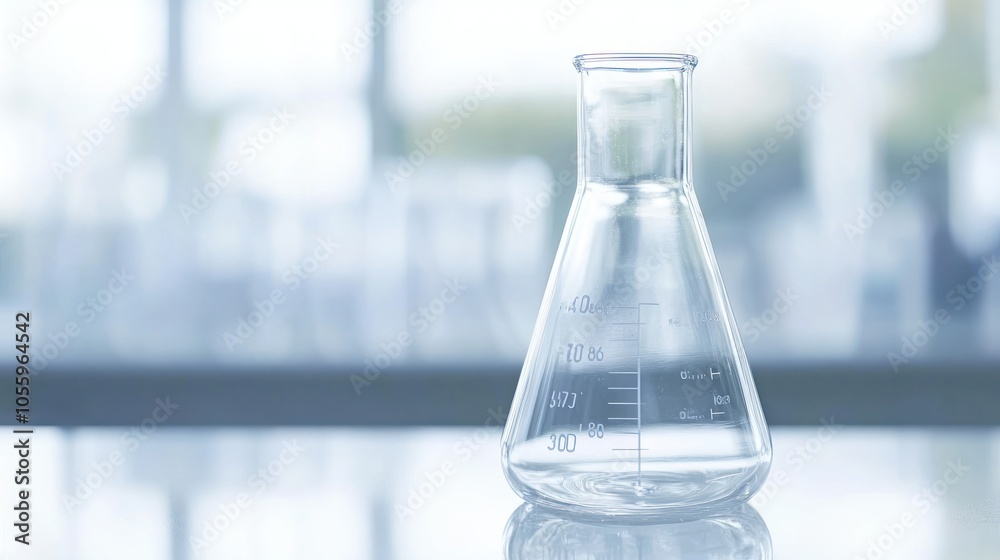Erlenmeyer Flask in Laboratory Erlenmeyer Flask in Laboratory