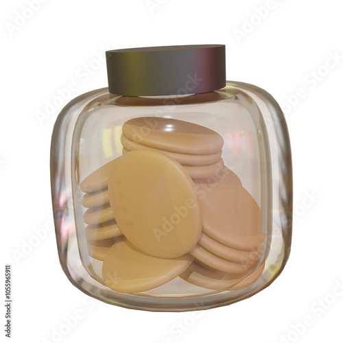 glass jar with cookies