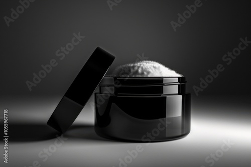 Luxury face cream jar in highquality minimalistic photo photo