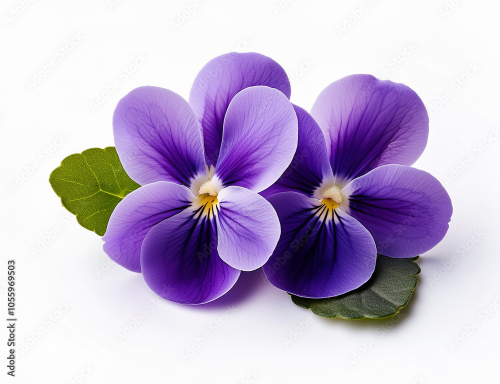 Obraz premium Violet flower isolated on white background. Violet isolated. Violet perfume flower, perfume flower oils, perfume essential flowers, violet perfume essential oils.