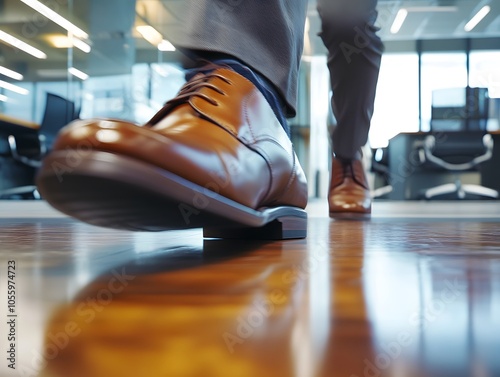 Professional Shoes on Office Floor