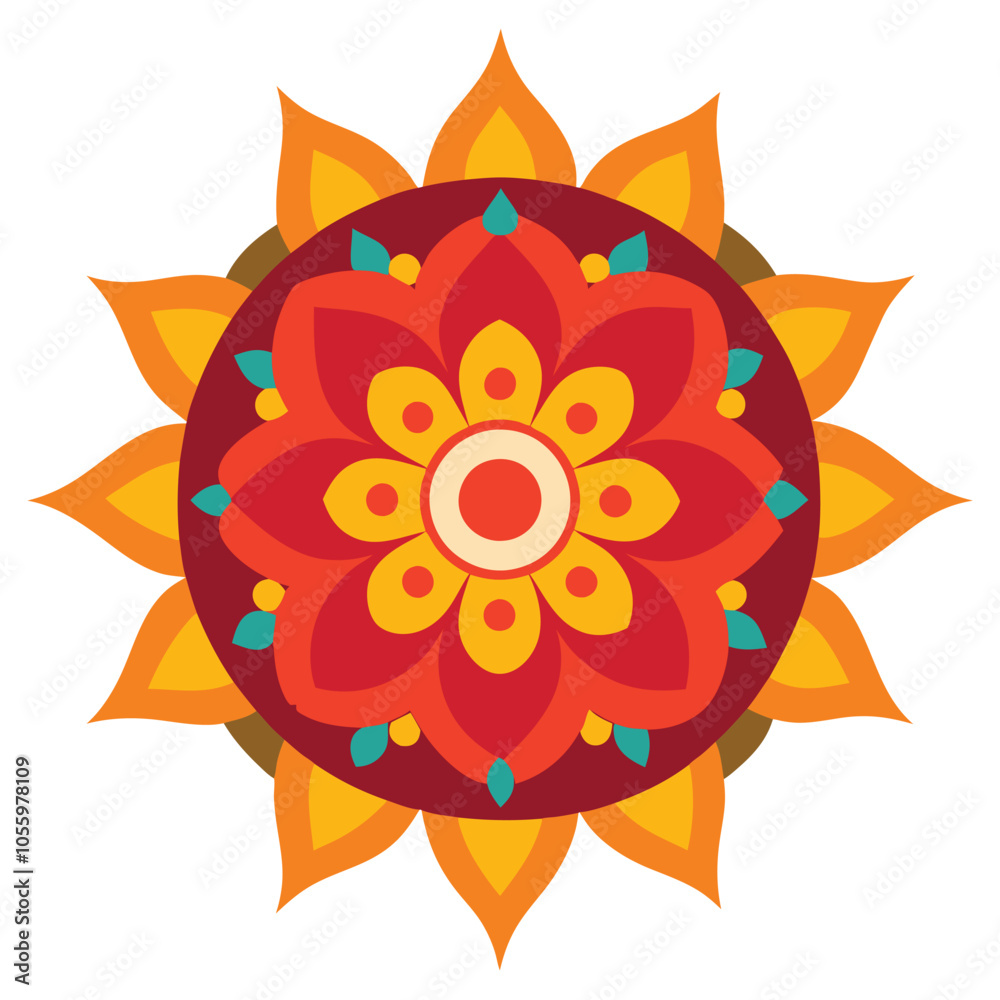 Indian Traditional Mandala art Vector illustration Indian Traditional Mandala art Vector illustration
