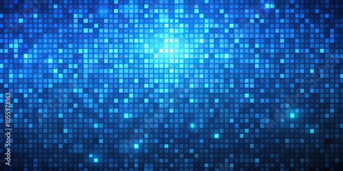 Wallpaper Mural Sci-fi futuristic blue background with various sized squares Torontodigital.ca