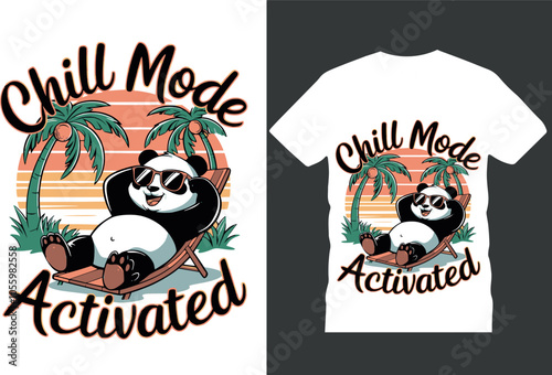 Chill mode activated Summer Typography T-Shirt Design