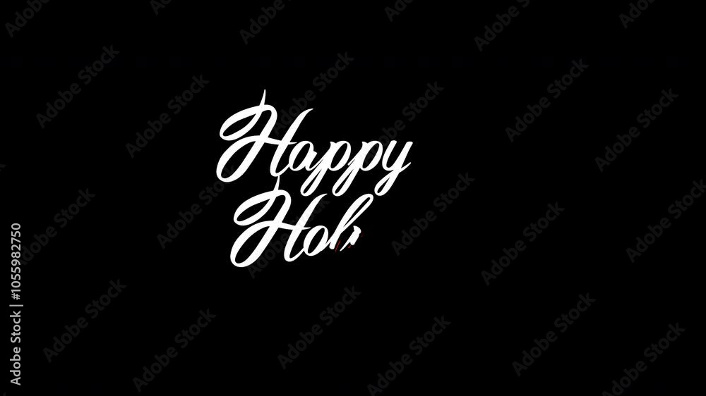 Happy Holiday Text Animation, 4K, Lettering Motion Graphic Happy Holiday Text Animation, 4K, Lettering Motion Graphic