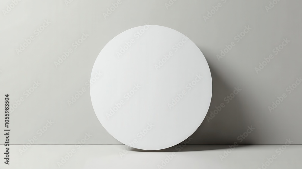 isolated blank white round sticker label ready for branding or customization, featuring a smooth surface on a neutral background, highlighting its versatility