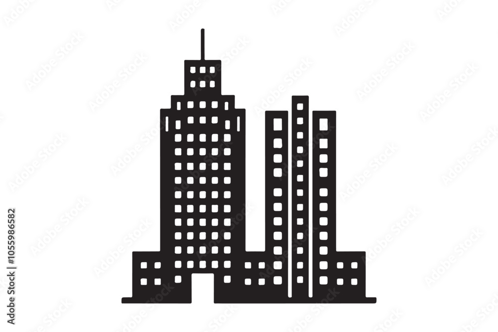 Fototapeta premium Building Vector silhouette 84.eps