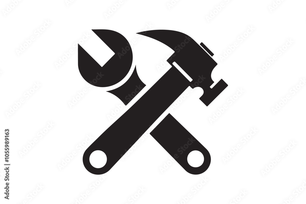 wrench and Hammer tool icon 17.eps wrench and Hammer tool icon 17.eps