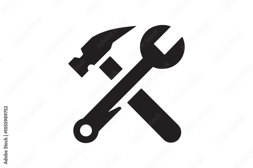 wrench and Hammer tool icon 27.eps wrench and Hammer tool icon 27.eps