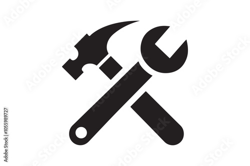 wrench and Hammer tool icon photo