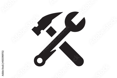 wrench and Hammer tool icon 27.eps
