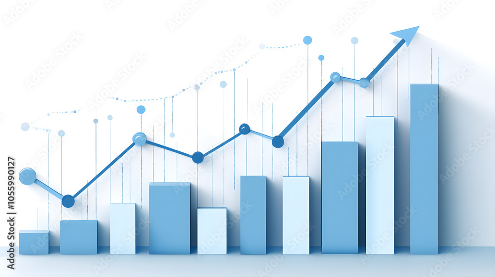 blue and white graph showing upward trends and growth metrics blue and white graph showing upward trends and growth metrics