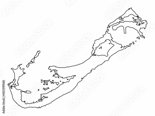 Bermuda outline map