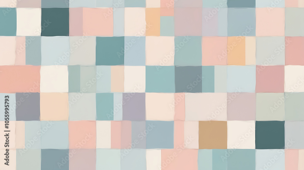 Soft Pastel Bojagi-Inspired Abstract Background