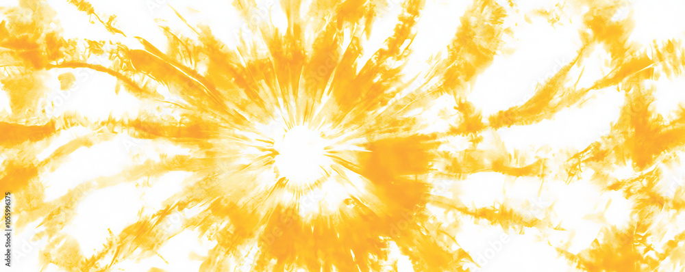 Bright and vibrant abstract tie-dye pattern in yellow and white with a sunburst-like design, radiating energy and artistic flair Bright and vibrant abstract tie-dye pattern in yellow and white with a sunburst-like design, radiating energy and artistic flair