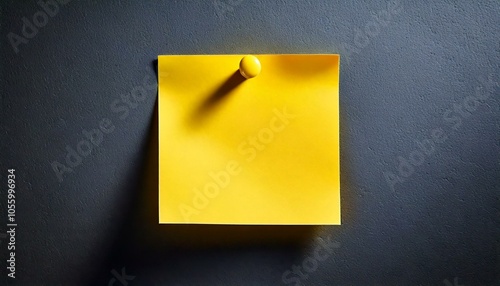 Yellow sticky note attached to a grey wall