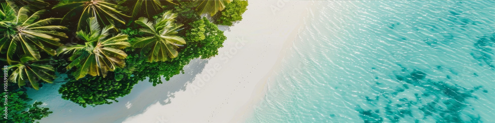 Obraz premium palm trees reflected in water