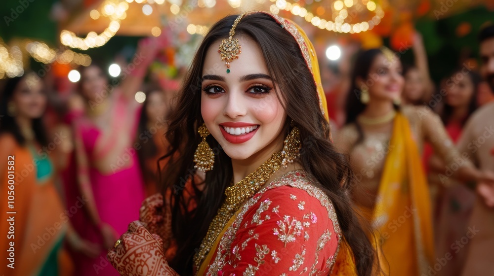 Beautiful Indian Bride in Traditional Red Sari at Wedding Ceremony Beautiful Indian Bride in Traditional Red Sari at Wedding Ceremony