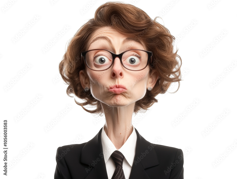 Professional woman in glasses and tie, a portrait of style, confidence, leadership in the modern workplace Professional woman in glasses and tie, a portrait of style, confidence, leadership in the modern workplace