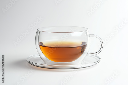 Beautiful view of Tea Cup on white background