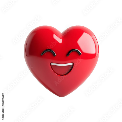 Beating heart emoji in red with motion lines to indicate a pulse symbolizing excitement and emotion isolated on a transparent background 