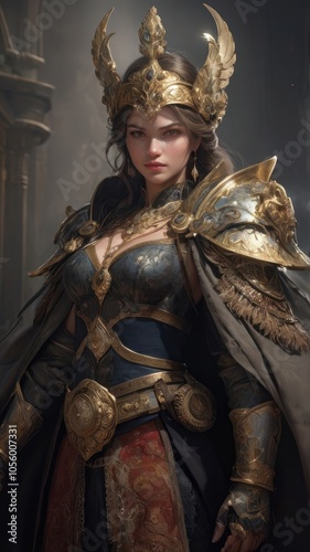 fantasy warrior woman. Game poster