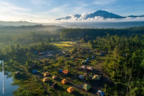 High angle viewpoint at Ban Ja Bo, Pang Mapha District Mae Hong Son Province in winter, Thailand. Selective focus.
 photo