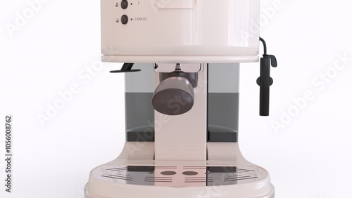 modern coffee maker machine with white background