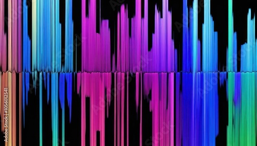 Multicolored sweeping sound wave illustration