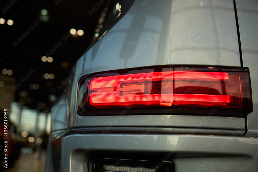 Closeup of a cars automotive tail brake light Closeup of a cars automotive tail brake light