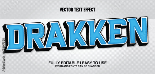 Drakken Fully Editable 3D Vector Text Effect