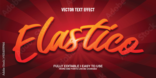 Elastico Fully Editable 3D Vector Text Effect